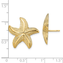 14K Starfish Post Earrings