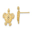 Sea Turtle Stud Earrings in 14K Yellow Gold, 11.4mm Textured - Sophia Jewelers