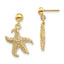 Starfish Stud Dangle Earrings in 14K Yellow Gold, 13.9mm - Sophia Jewelers
