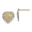 Filigree Heart Stud Earrings in 14K Yellow Gold, 12.75mm - Sophia Jewelers