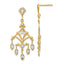 14K w/Rhodium D/C Chandelier Style Dangle Earrings