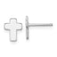 14k White Gold Polished Cross Post Earrings