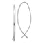 Square Tube Wire Threader Earrings in 14K White Gold, 16mm - Sophia Jewelers