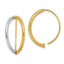 14K w/Rhodium Diamond-Cut Dangle Threader Earrings