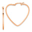 Heart Hoop Earrings in 14K Rose Gold, 30.5x33mm - Sophia Jewelers