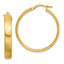 Tube Hoop Earrings in 14K Yellow Gold, 31mm Satin - Sophia Jewelers