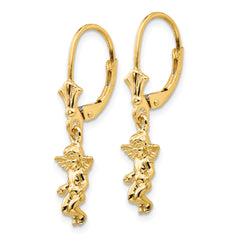 14k Angel Leverback Earrings