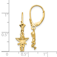 14k Angel Leverback Earrings