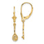 Tennis Racquet Ball Leverback Earrings in 14K Yellow Gold - Sophia Jewelers