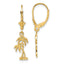 14K Palm Tree Leverback Earrings