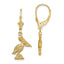 Pelican Standing Leverback Earrings in 14K Yellow Gold, 13mm - Sophia Jewelers