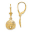 Sand Dollar Leverback Earrings in 14K Yellow Gold - Sophia Jewelers