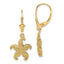 2-D Puffed Starfish Leverback Earrings in 14K Yellow Gold - Sophia Jewelers