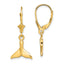 Small Whale Tail Leverback Earrings in 14K Yellow Gold - Sophia Jewelers