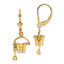Beach Bucket Shovel Leverback Earrings in 14K Yellow Gold - Sophia Jewelers