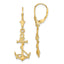 Anchor Shackle and Entwined Rope Leverback Earrings in 14K Yellow Gold - Sophia Jewelers