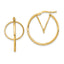 Twisted Circle Inside Hoop Earrings in 14K Yellow Gold, 25x26mm - Sophia Jewelers
