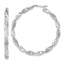 Twisted Hoop Earrings in 14K White Gold, 40.5mm - Sophia Jewelers