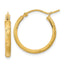 Vertical Dash Hoop Earrings in 14K Yellow Gold, 20mm - Sophia Jewelers