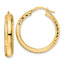 14K Polished & D/C Hoop Earrings - Sophia Jewelers