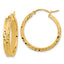 Hoop Earrings in 14K Yellow Gold, 25x27mm Diamond-Cut - Sophia Jewelers