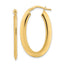 14K Polished Oval Hoop Earrings