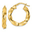 Twisted Hoop Earrings in 14K Yellow Gold, 21.5mm - Sophia Jewelers