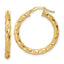 Diagonal Facets Twisted Hoop Earrings in 14K Yellow Gold, 26mm - Sophia Jewelers