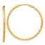 Crosshatch Endless Hoop Earrings in 14K Yellow Gold, 40mm - Sophia Jewelers