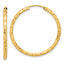 14k Polished and Satin D/C 2.00mm Endless Hoop Earrings - Sophia Jewelers