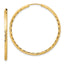 Linear Striped Endless Hoop Earrings in 14K Yellow Gold, 40mm - Sophia Jewelers