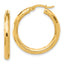 Hoop Earrings in 14K Yellow Gold, 27.75mm Diamond-Cut - Sophia Jewelers