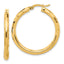 Hoop Earrings in 14K Yellow Gold, 33.5mm Diamond-Cut - Sophia Jewelers