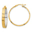 Circle Hoop Earrings in 14K Yellow Gold, 29mm Diamond-Cut - Sophia Jewelers
