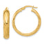 Hoop Earrings in 14K Yellow Gold, 25x26mm Textured - Sophia Jewelers