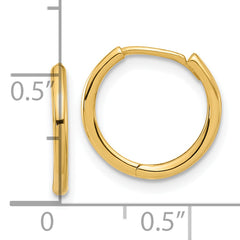 14K Polished Hinged Hoop Earrings