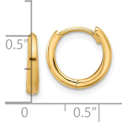 14K Polished Hinged Hoop Earrings