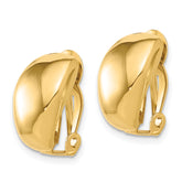 14K Polished Omega Clip Non-pierced Earrings