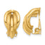14K Polished and Satin Omega Clip Non-pierced Earrings
