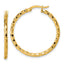 Tube Hoop Earrings in 14K Yellow Gold, 30mm Textured - Sophia Jewelers
