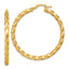 Twisted Tube Hoop Earrings in 14K Yellow Gold, 40mm Diamond-Cut - Sophia Jewelers