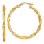 Twisted Tube Hoop Earrings in 14K Yellow Gold, 37mm - Sophia Jewelers