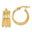Row Tube Round Hoop Earrings in 14K Yellow Gold, 18mm - Sophia Jewelers