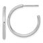 14k White Gold Polished 2.0 x 25mm Tube C-Hoop Post Earrings