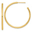14k Polished 2.0 x 40mm Tube C-Hoop Post Earrings