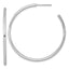Tube C-Hoop Stud Earrings in 14K White Gold, 2x45mm - Sophia Jewelers