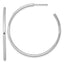 14k White Gold Polished 2.0 x 45mm Tube C-Hoop Post Earrings