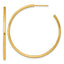 14k Polished 2.0 x 45mm Tube C-Hoop Post Earrings