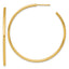 14k Polished 2.0 x 50mm Tube C-Hoop Post Earrings