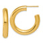 Tube C-Hoop Stud Earrings in 14K Yellow Gold, 5x30mm - Sophia Jewelers